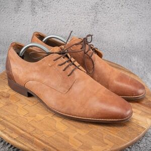 Steve Madden Dixxen Leather Derby Shoes - Men's Size 11 - Tan Leather